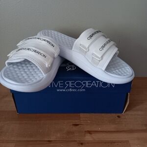 Creative Recreation Vittoria Slides Mens 10 Off White Gray NWB CR42S110